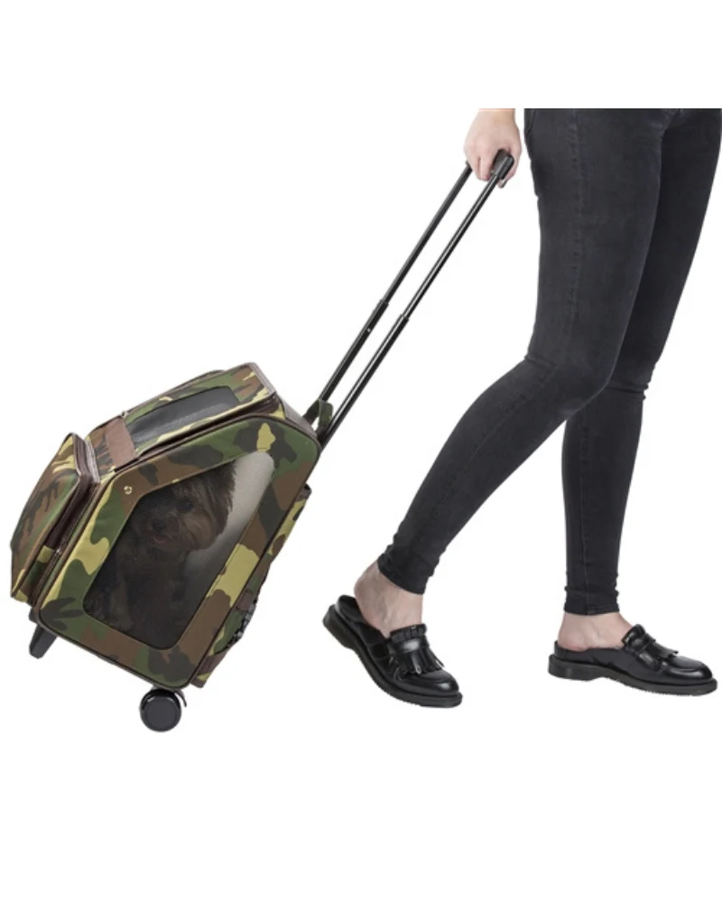 Rio Pet Bag On Wheels in Camo - Image 4