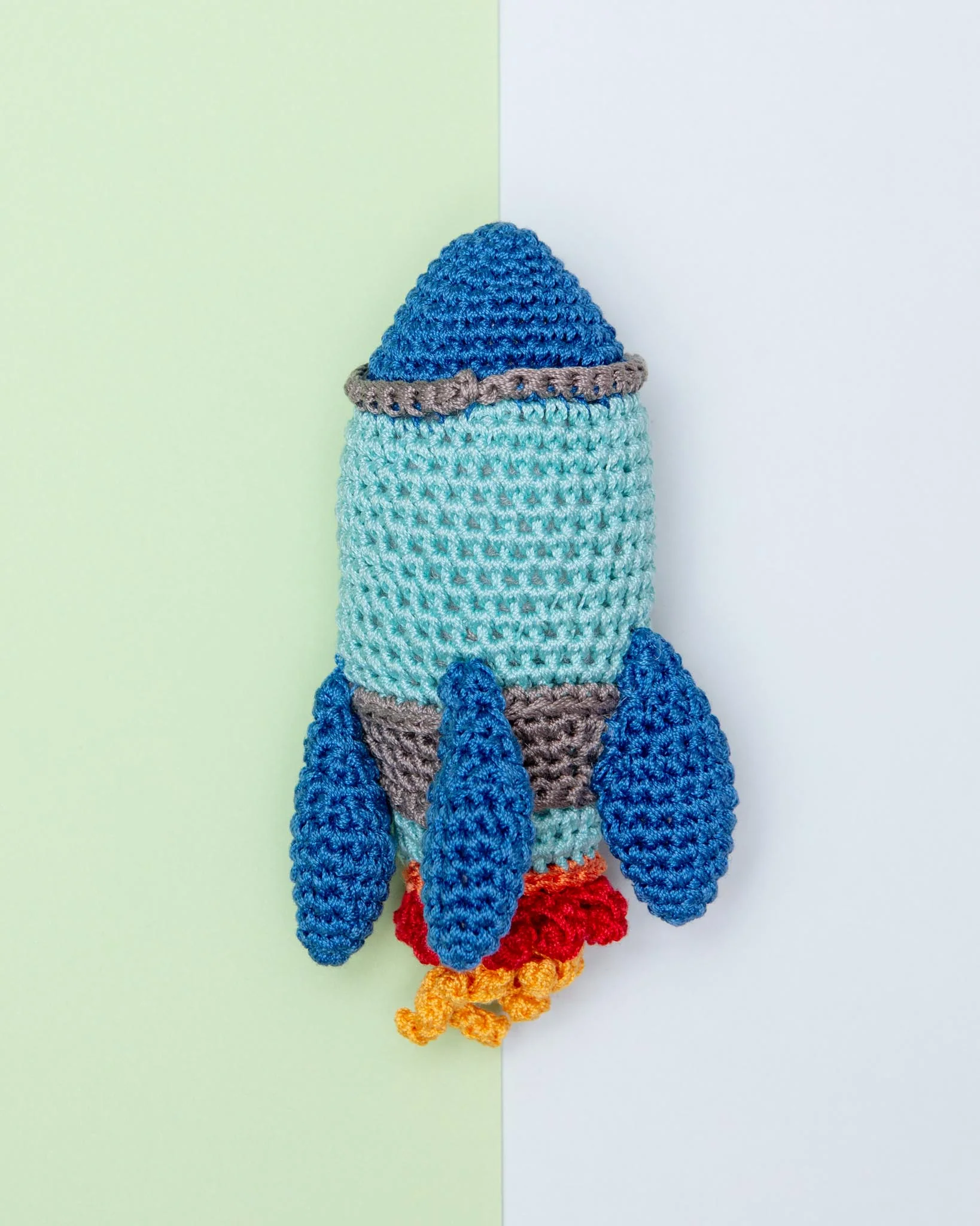 Rocket Ship Knit Organic Cotton Dog Toy - Image 3