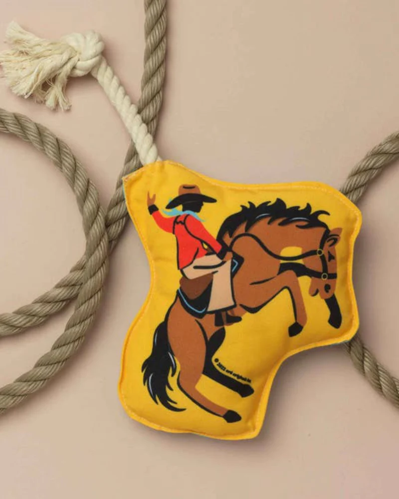Rodeo Rider Rope Squeaker Dog Toy - Image 2