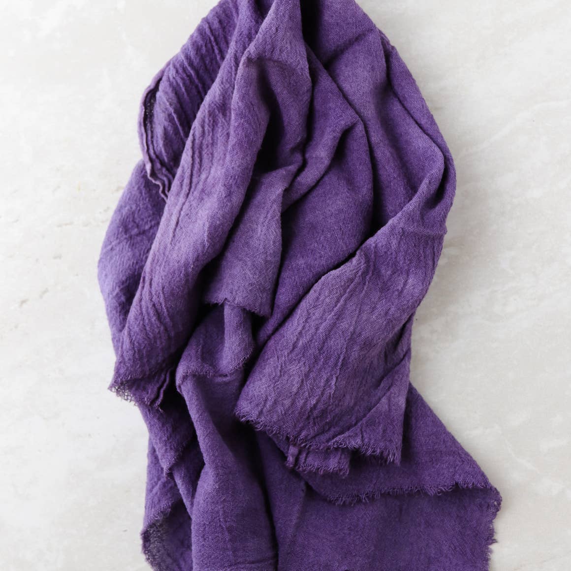 ROSEMARINE TEXTILES | Deep Violet Cotton Gauze Bandana - Image 2