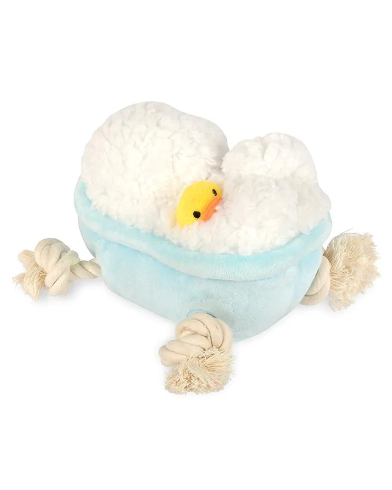 Rub-A-Dub-Tub Squeaky Plush Dog Toy - Image 2