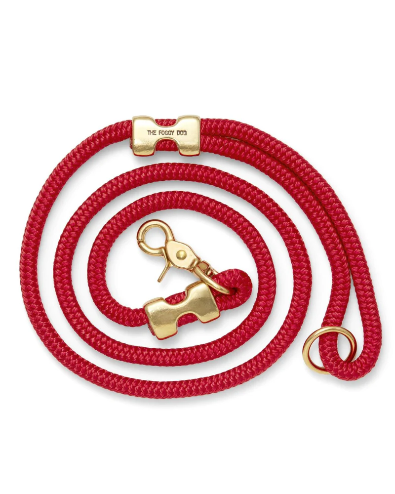 Ruby Red Marine Rope Dog Leash (Made in the USA) - Image 4