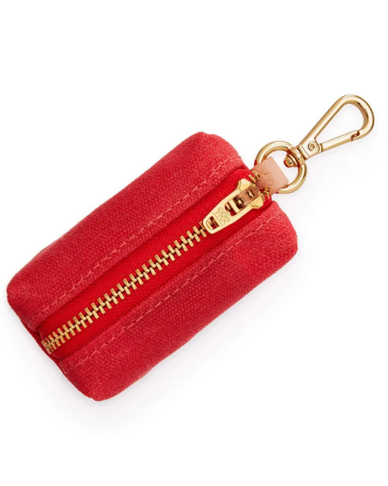 Ruby Red Waxed Canvas Wasted Bag Dispenser (Made in the USA) - Image 2