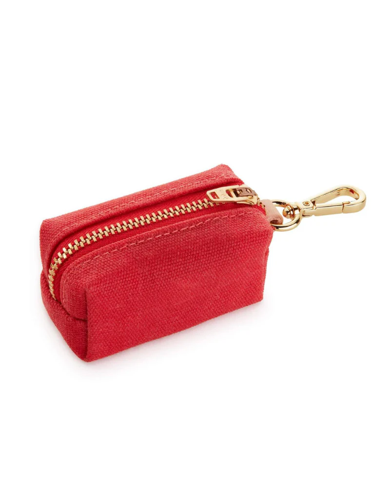 Ruby Red Waxed Canvas Wasted Bag Dispenser (Made in the USA) - Image 3