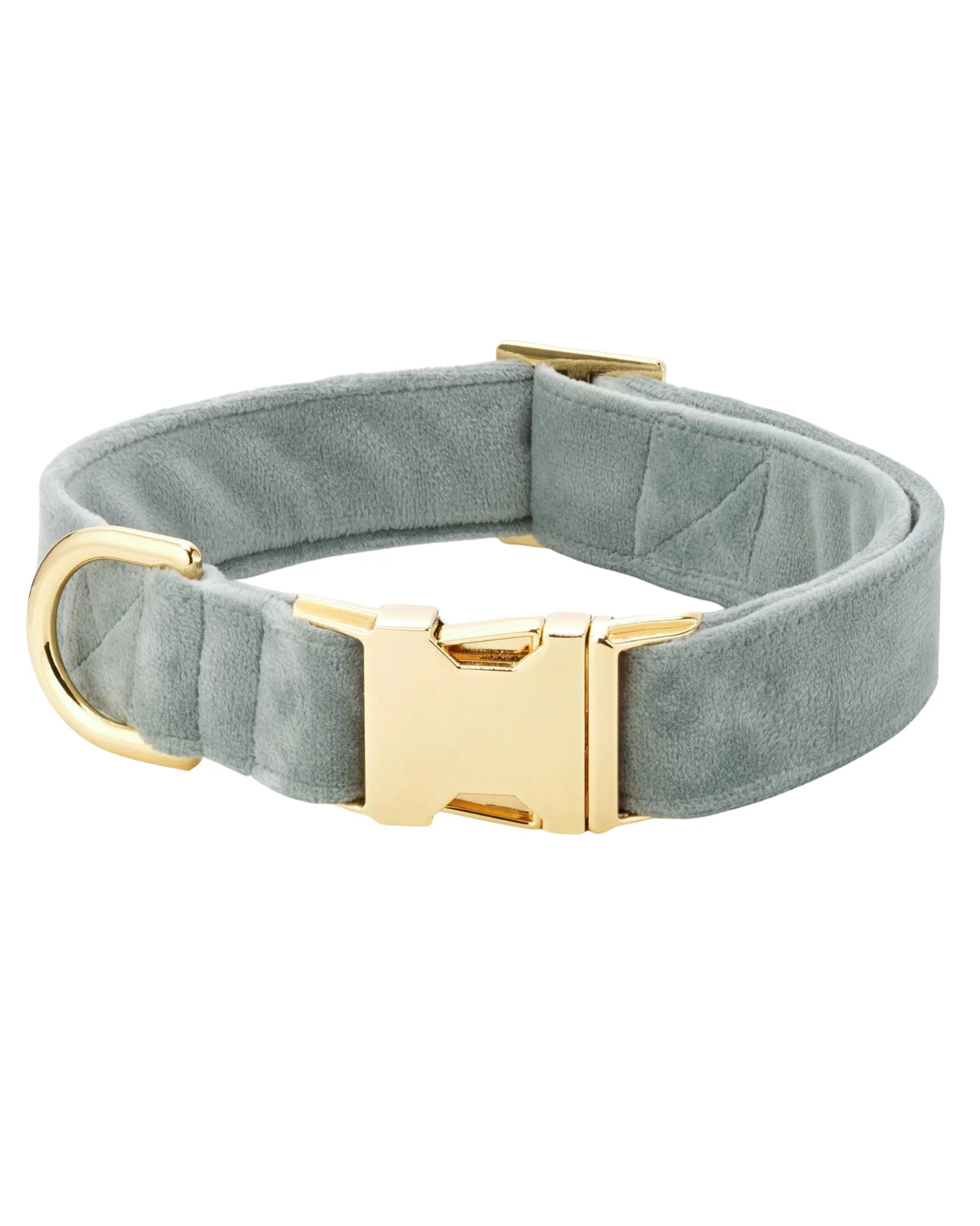 Sage Velvet Dog Collar (Made in the USA) (FINAL SALE) - Image 4