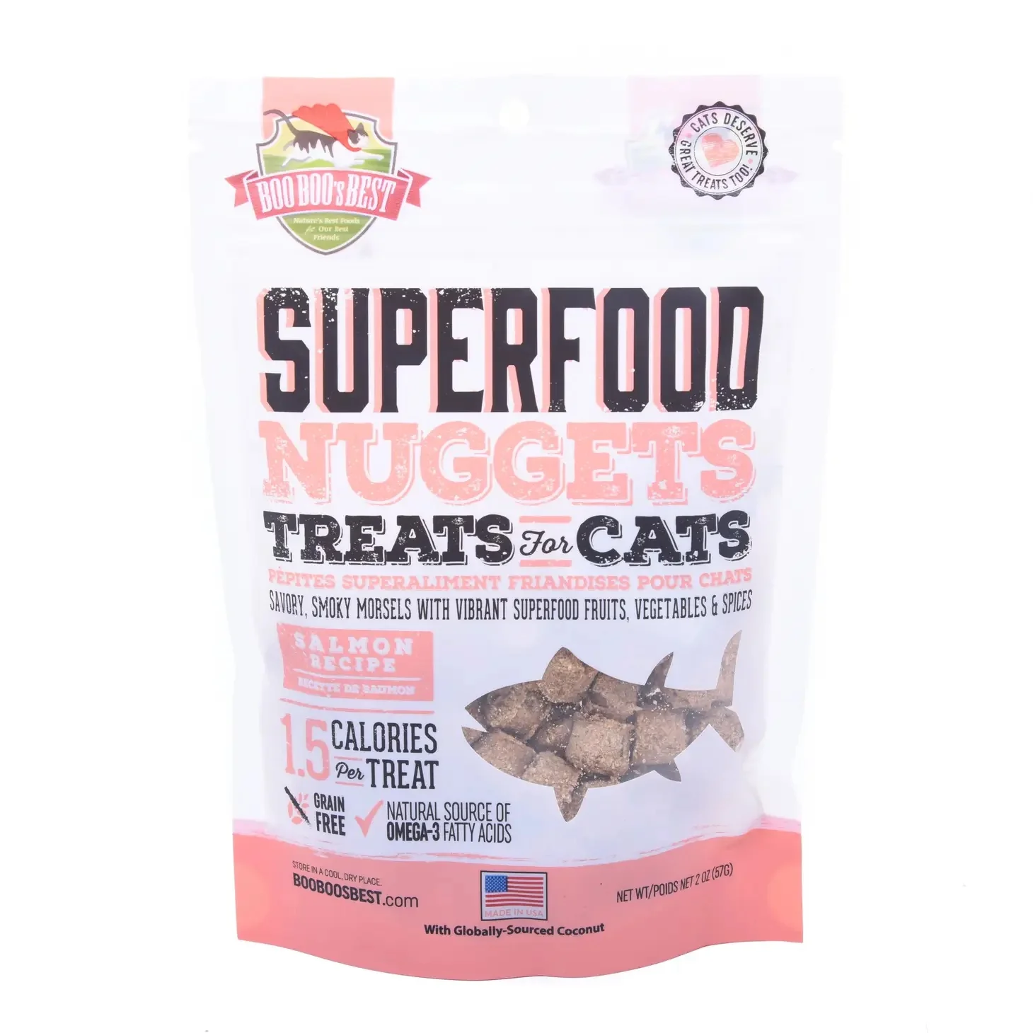 Salmon Superfood Nuggets Cat Treats (Made in the USA) - Image 2