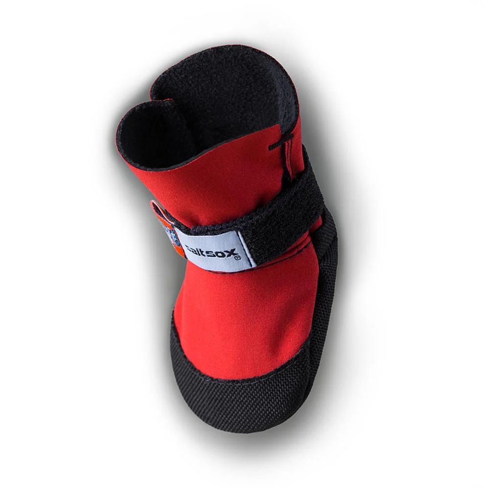 SaltSox Fleece-Lined Dog Booties in Ice Fire Red (FINAL SALE) - Image 2