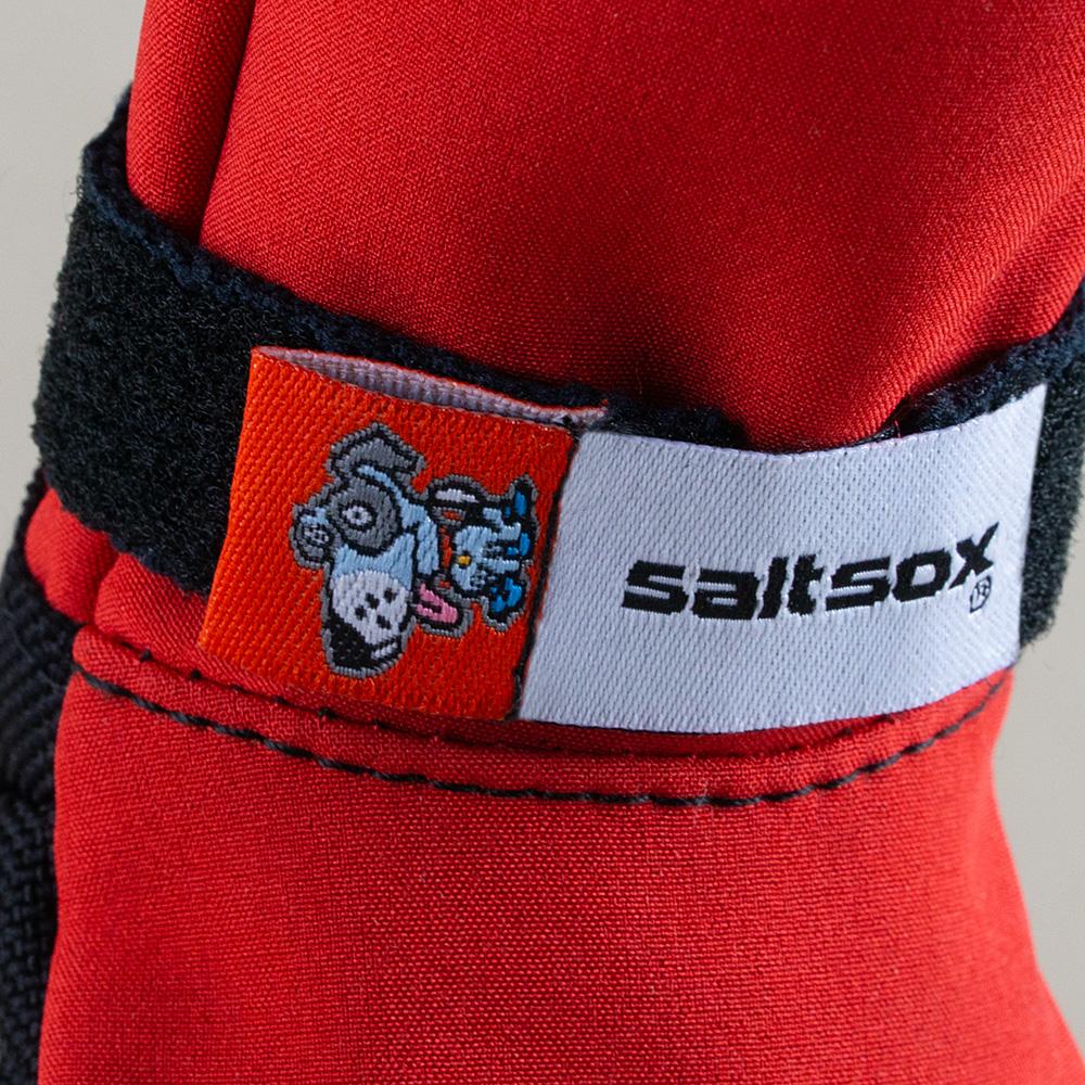 SaltSox Fleece-Lined Dog Booties in Ice Fire Red (FINAL SALE) - Image 3