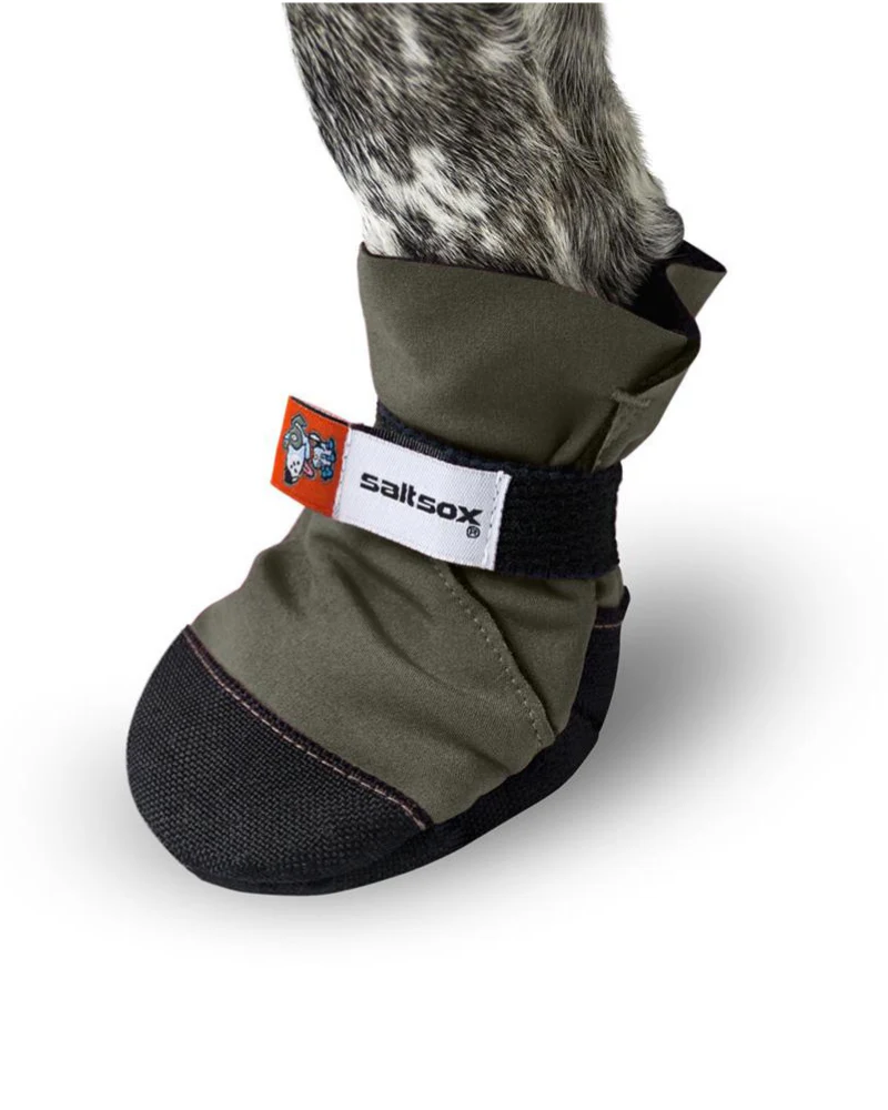SaltSox Fleece-Lined Dog Booties in Icebreaker Grey
