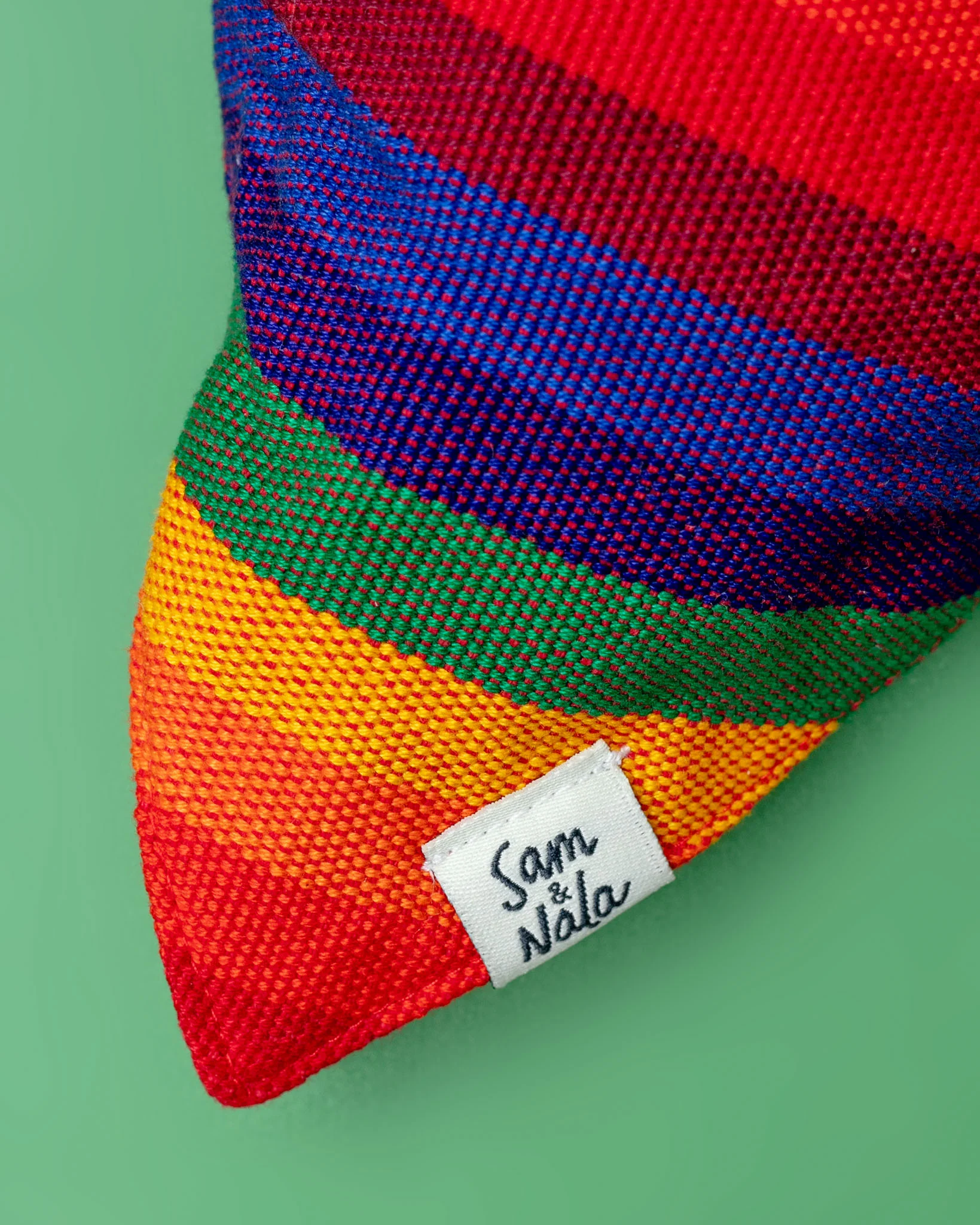 A Case Of Stripes Dog Bandana in Rainbow (FINAL SALE)