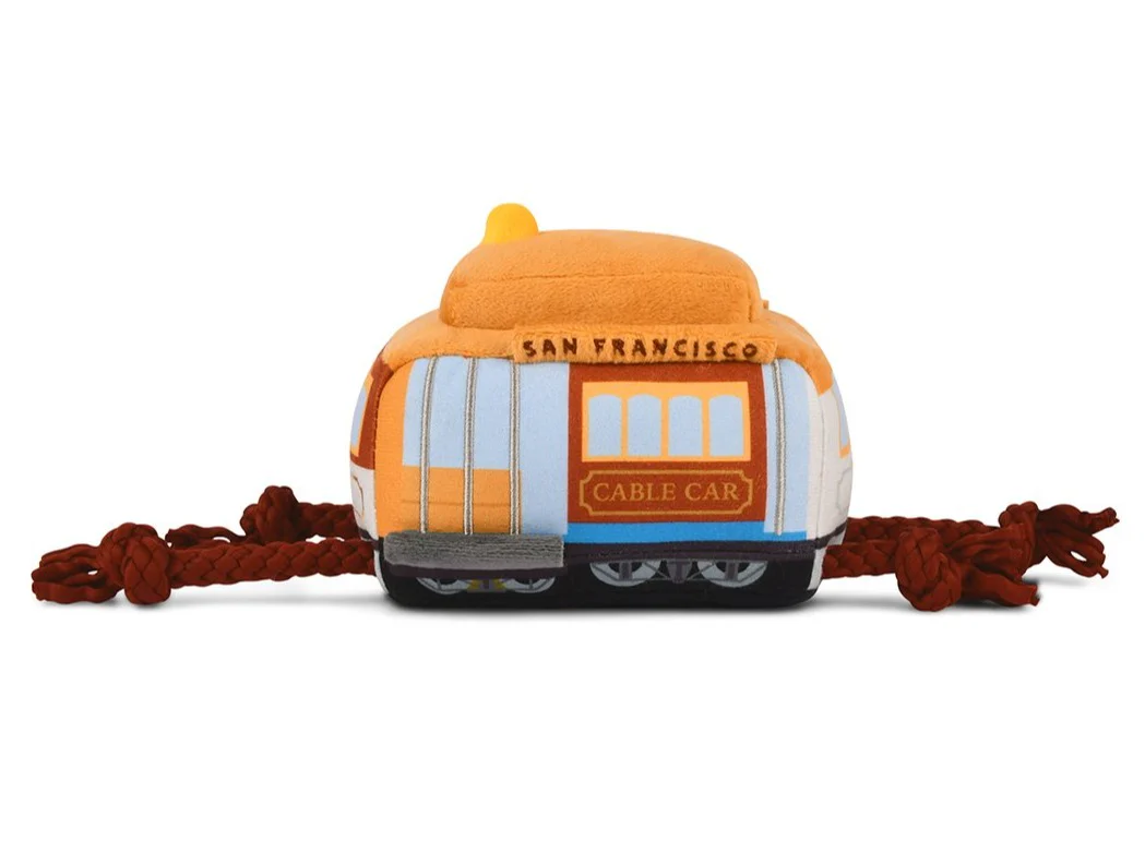 San Francisco Cable Car Plush Dog Toy - Image 3