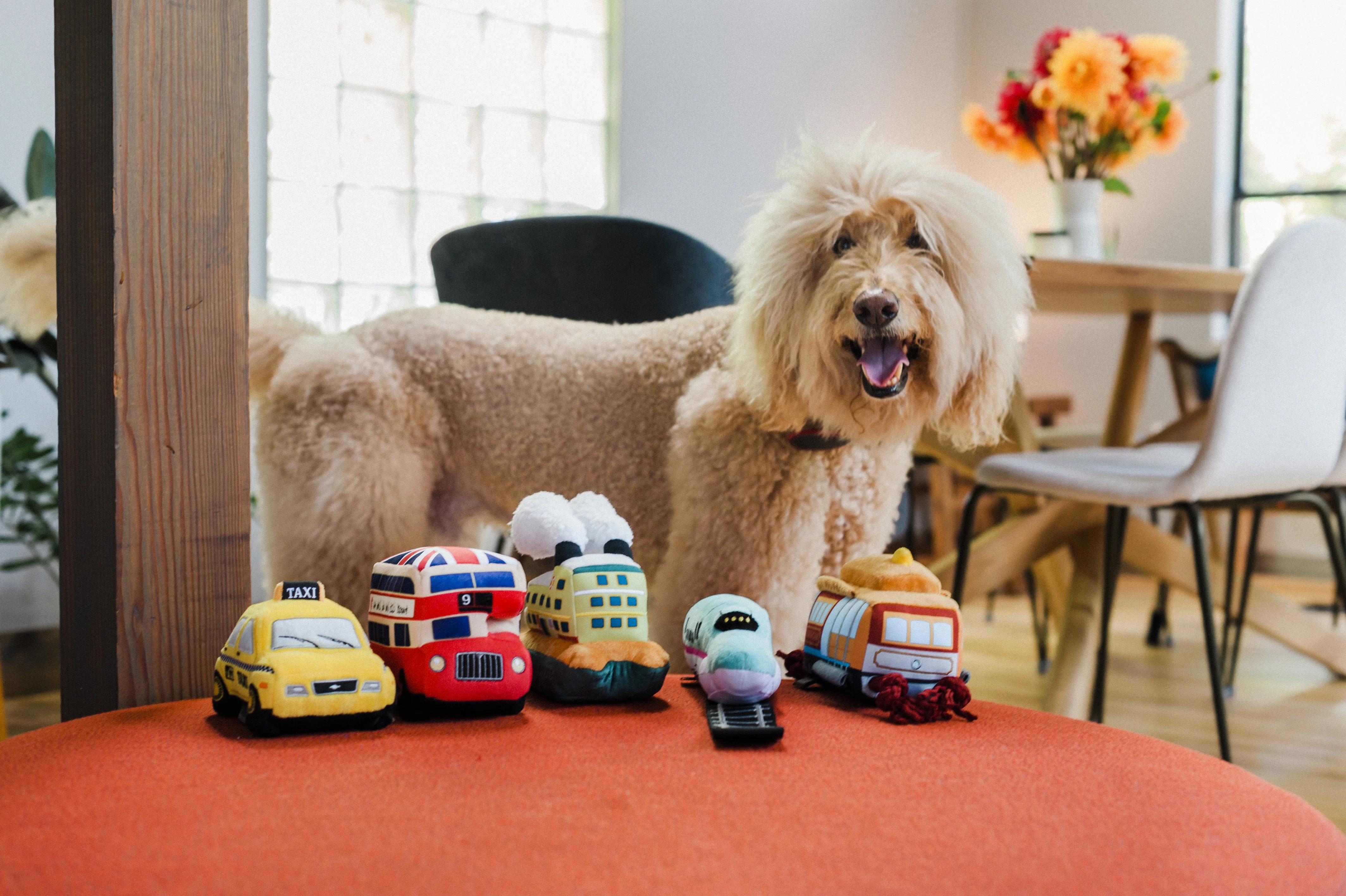 San Francisco Cable Car Plush Dog Toy - Image 6