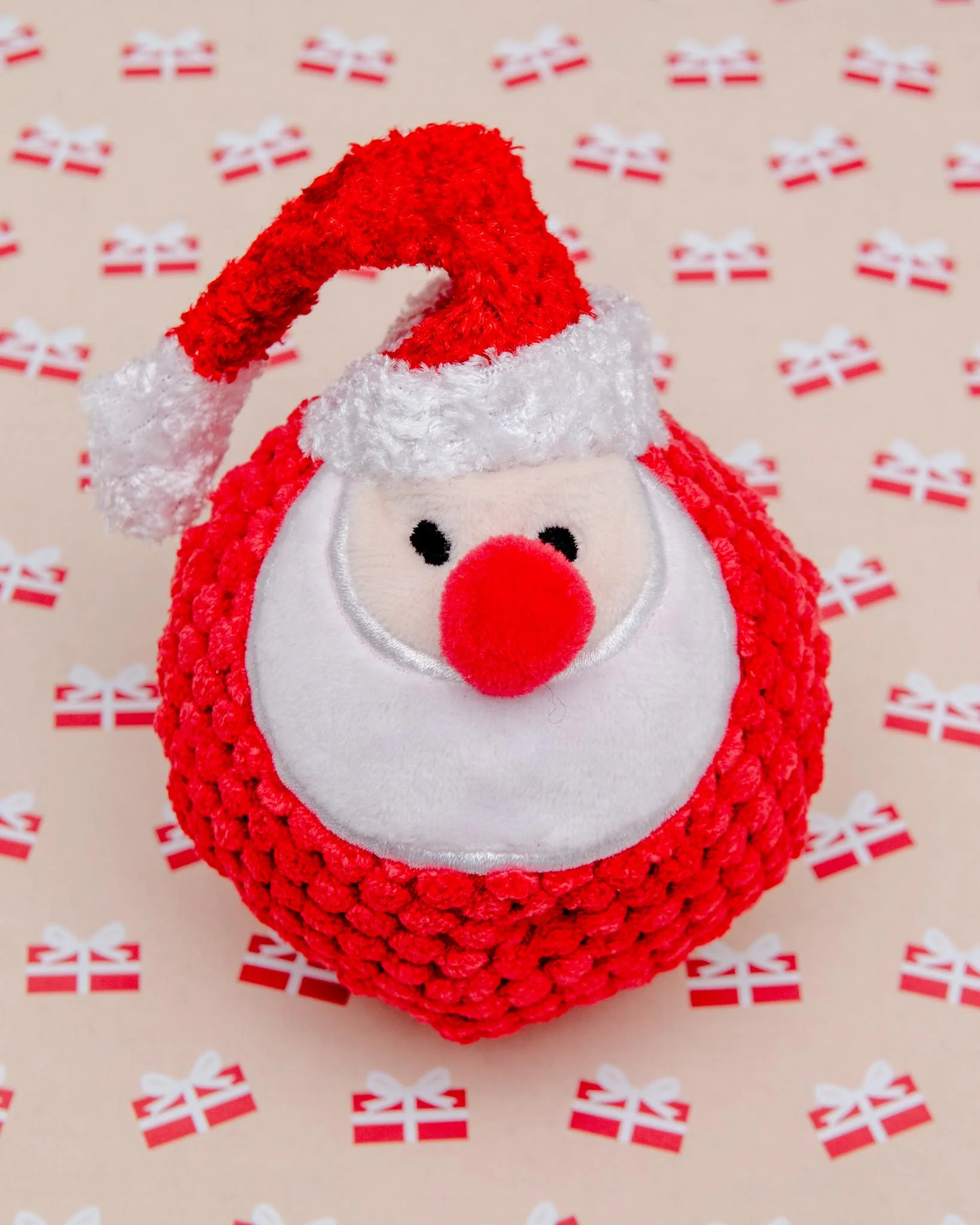 Santa + Reindeer Squeaky Ball Dog Toy Set - Image 2