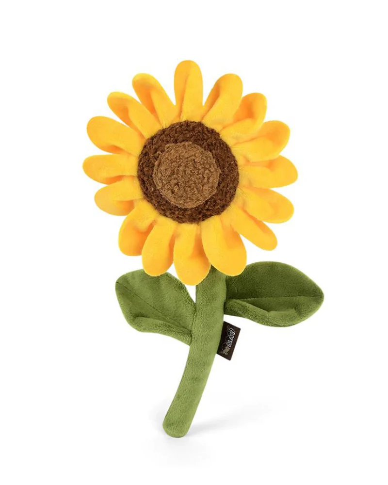 Sassy Sunflower Crinkly Squeaker Dog Toy - Image 4