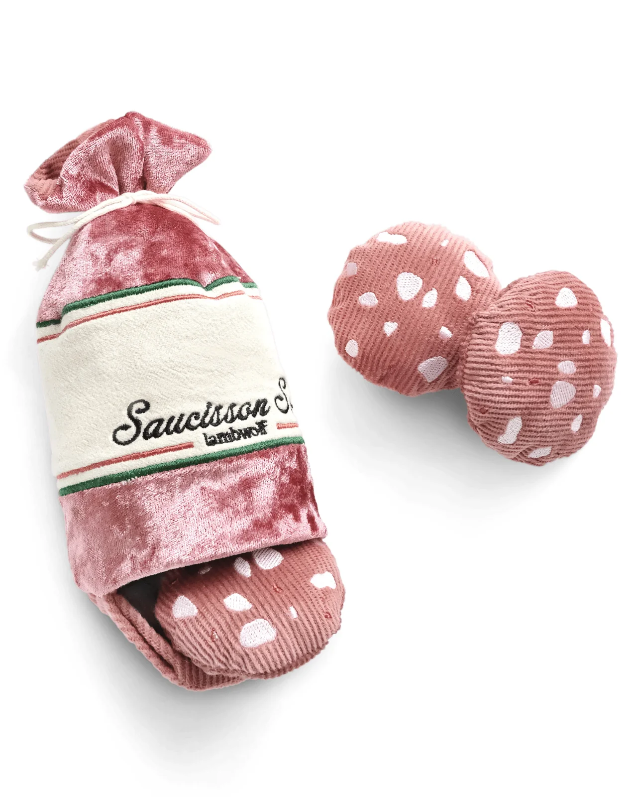 Saucisson Sec Squeaky Enrichment Plush Dog Toy - Image 3