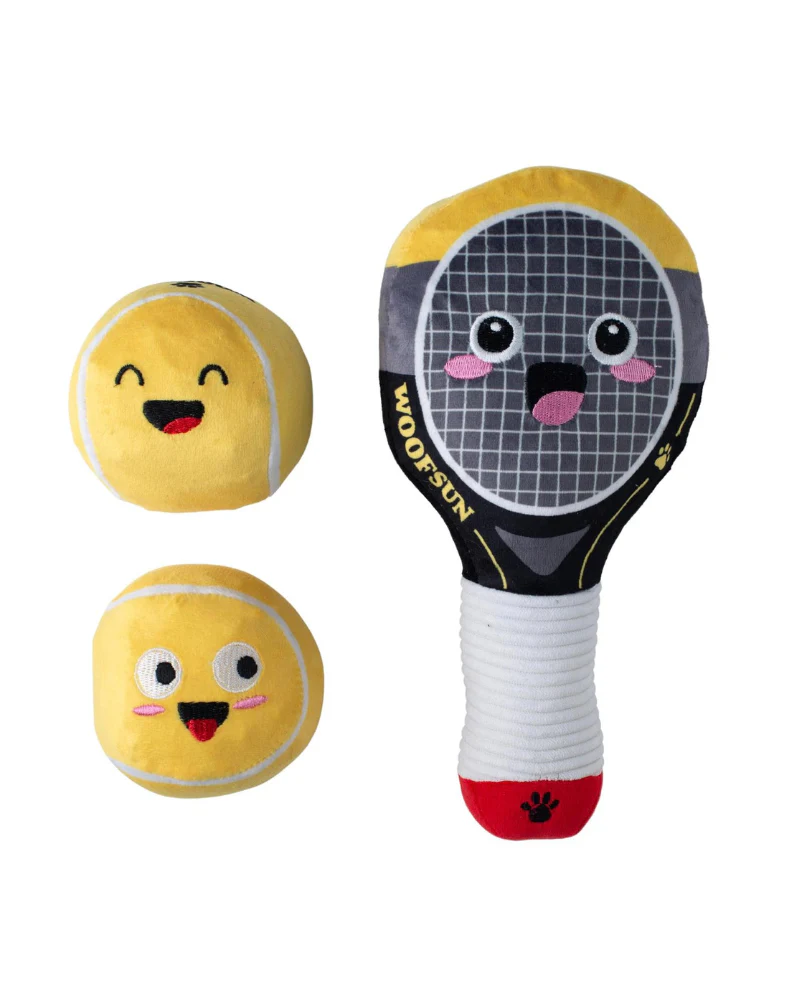 Serving Aces 3-Piece Plush Squeaky Dog Toy Set - Image 2