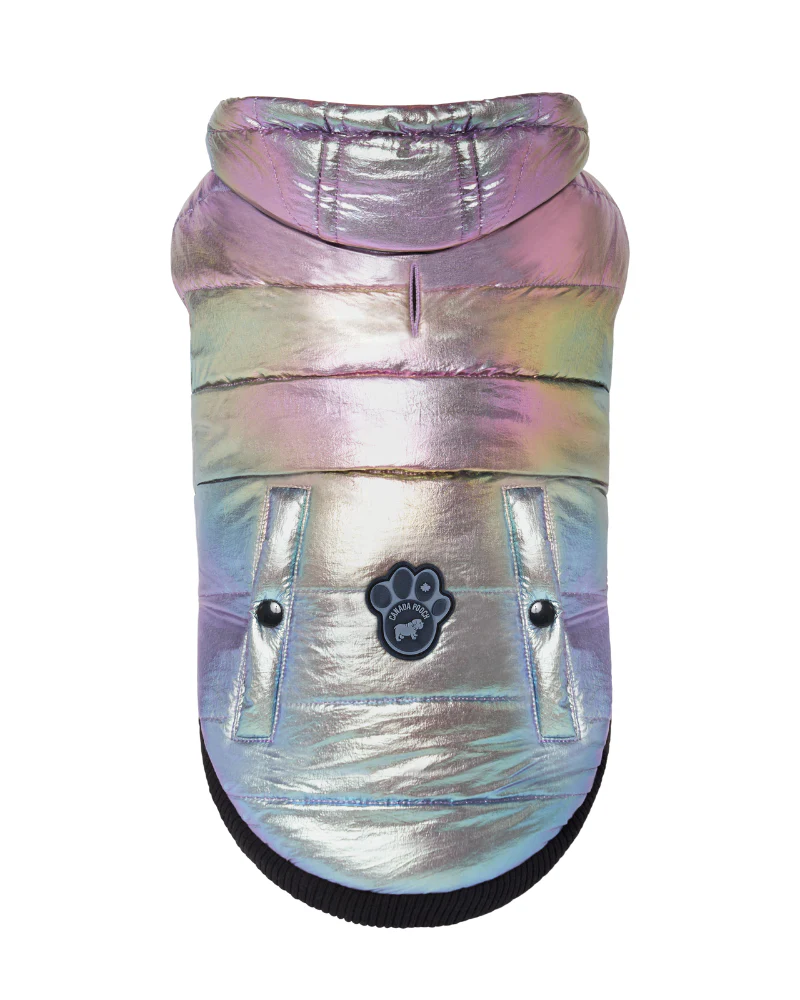 Shiny Puffer Dog Coat in Iridescent << FINAL SALE >> - Image 4