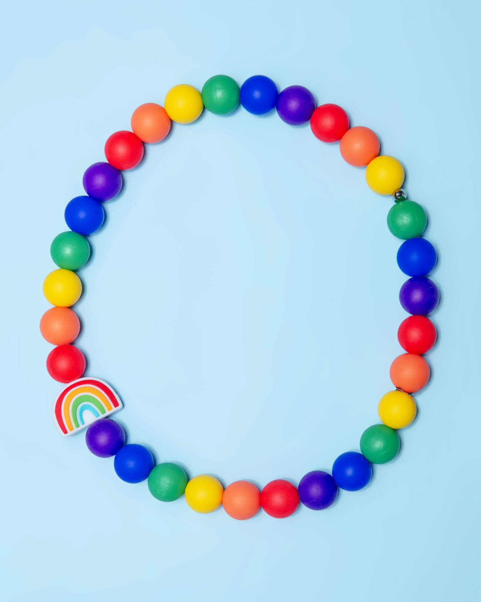Silicone Beaded Necklace for Dogs w/ Charm (Made in the USA) - Image 4