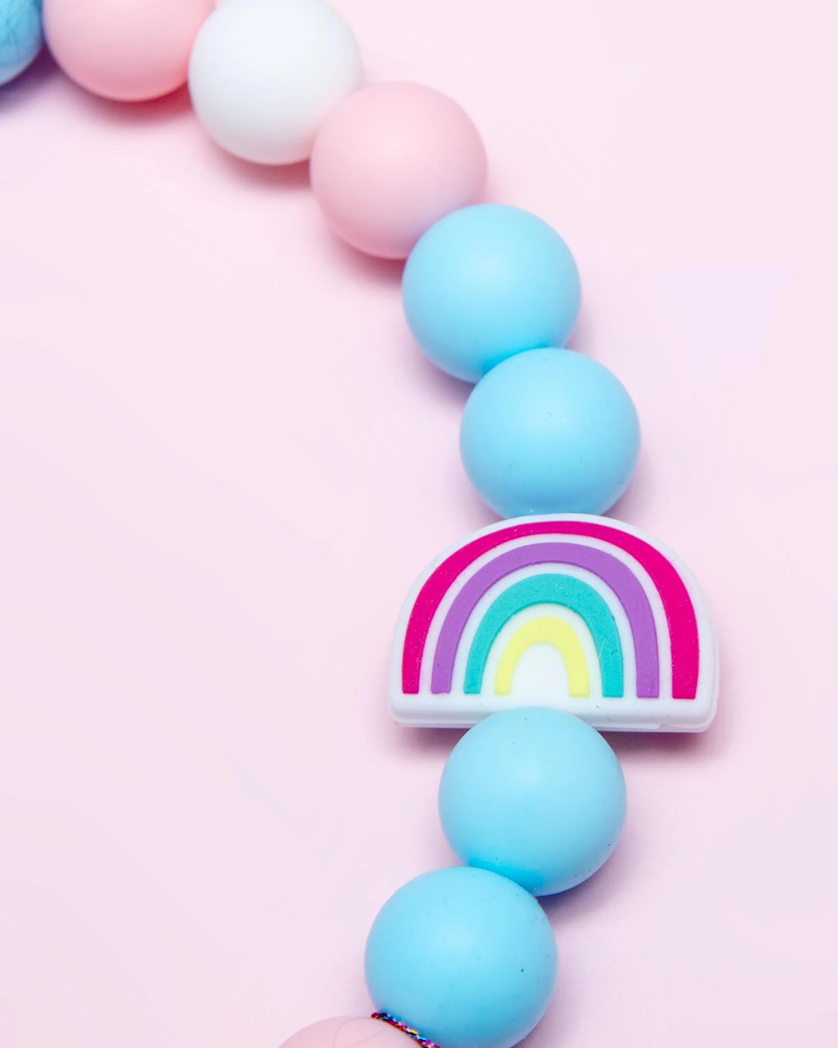 Silicone Beaded Necklace for Dogs w/ Charm (Made in the USA) - Image 6
