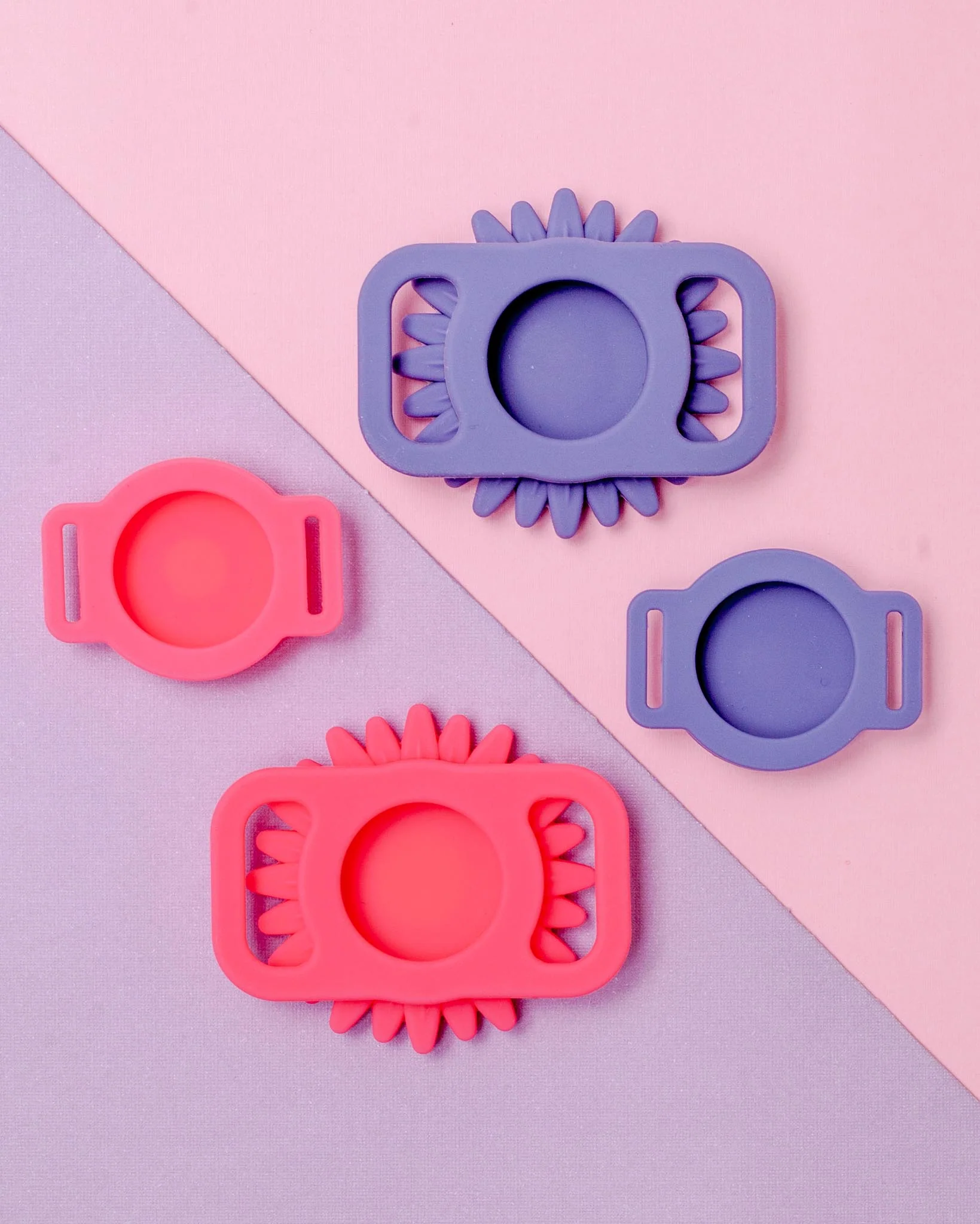 Silicone Flower AirTag Holder for Dog Collar - Image 3