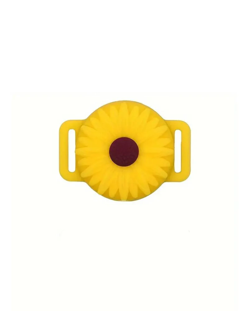 Silicone Flower AirTag Holder for Dog Collar (Zinia or Sunflower) - Image 4