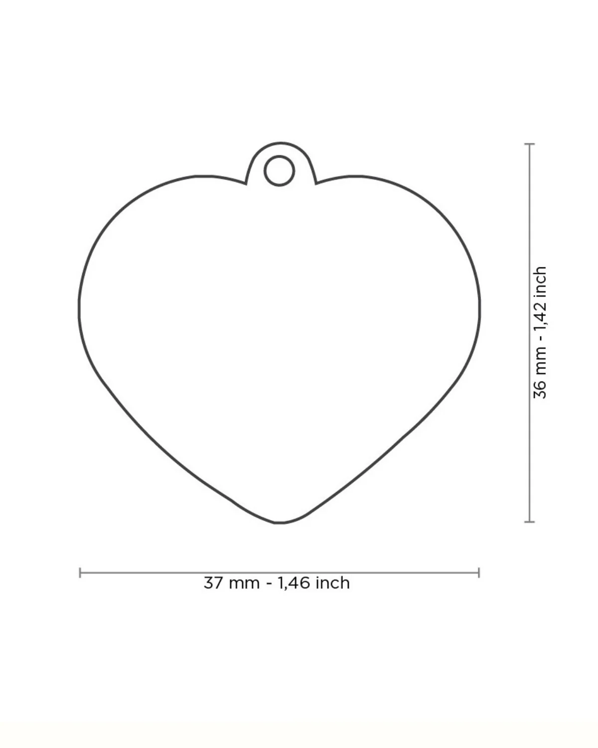 Silver Glitter Heart Custom Pet ID Tag - Image 3