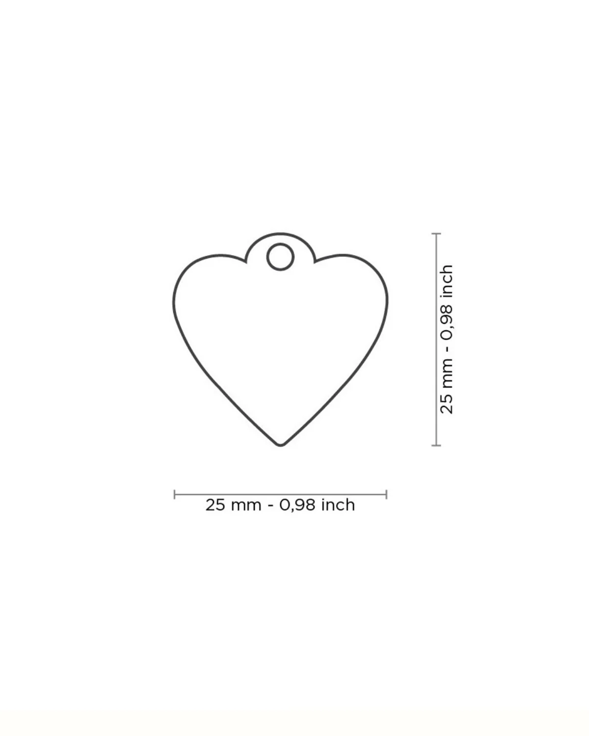 Silver Glitter Heart Custom Pet ID Tag - Image 4