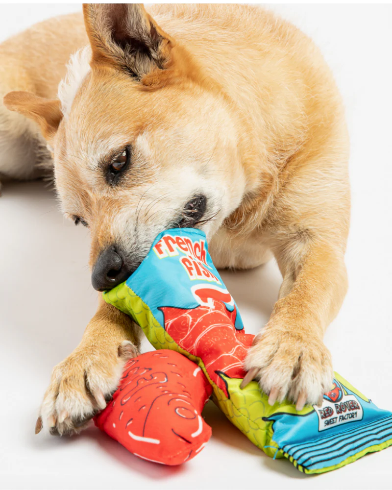 French Fish Crinkle + Squeak Dog Toy - Image 2