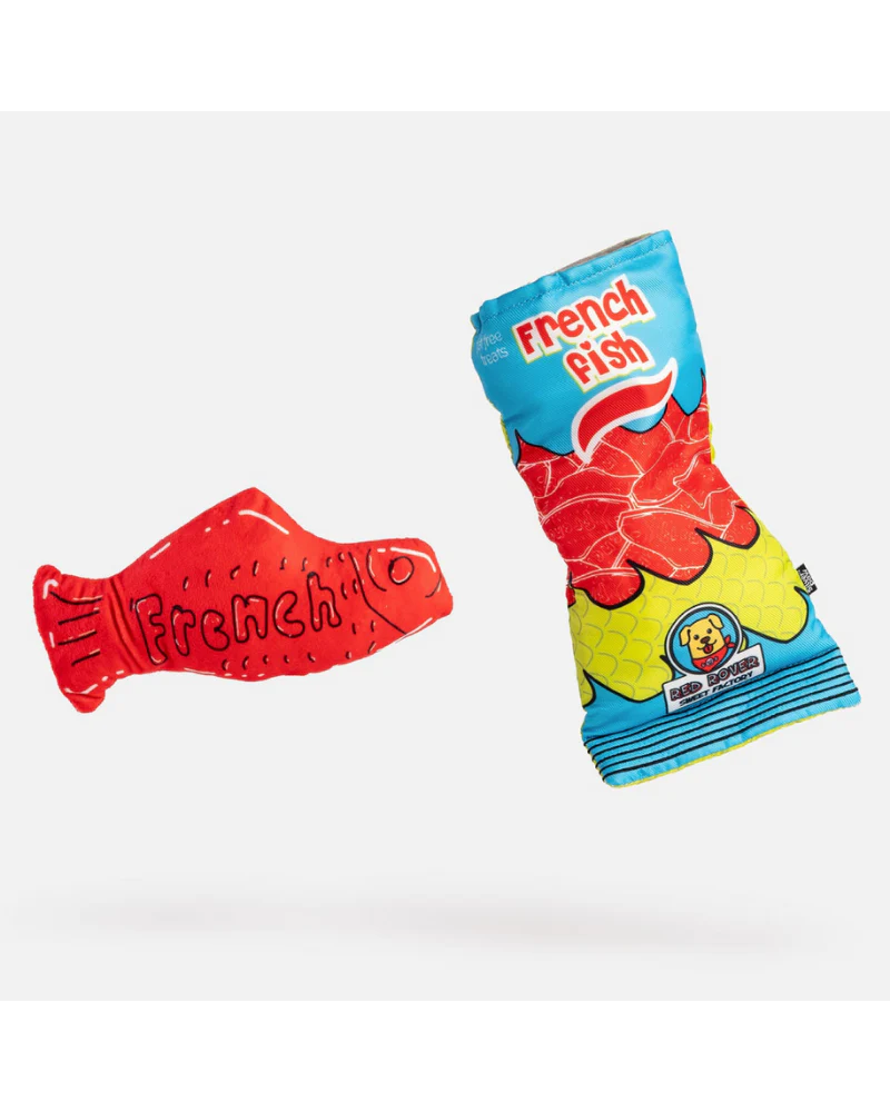French Fish Crinkle + Squeak Dog Toy - Image 4