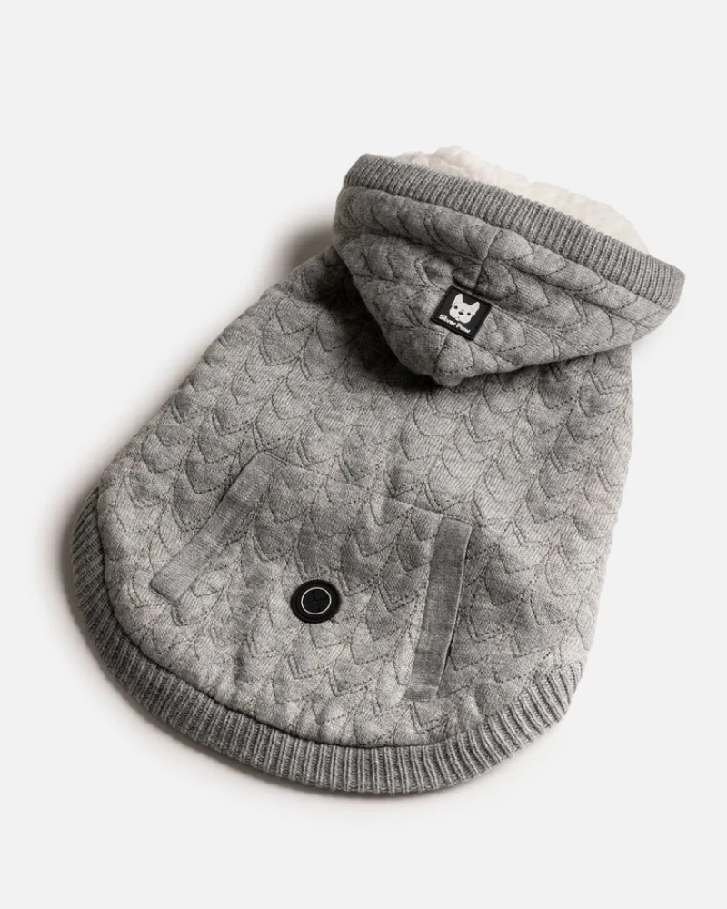 Maxwell Grey Dog Sweater Hoodie<br>((FINAL SALE)) - Image 3
