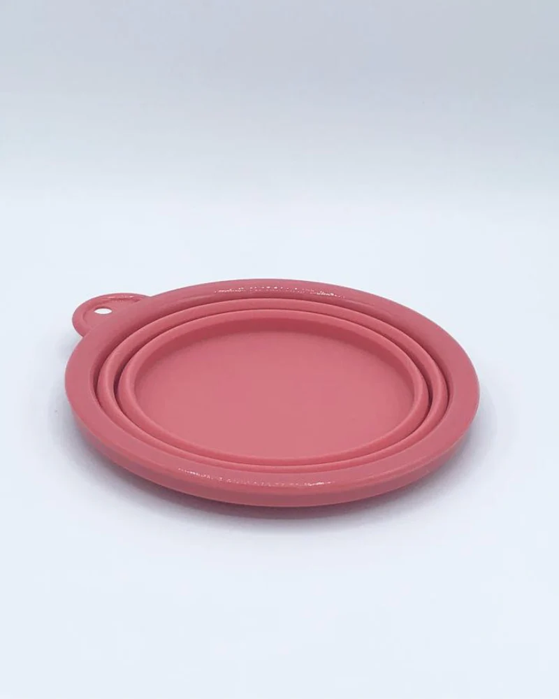 Single Travel Dog Bowl in Pink - Image 4