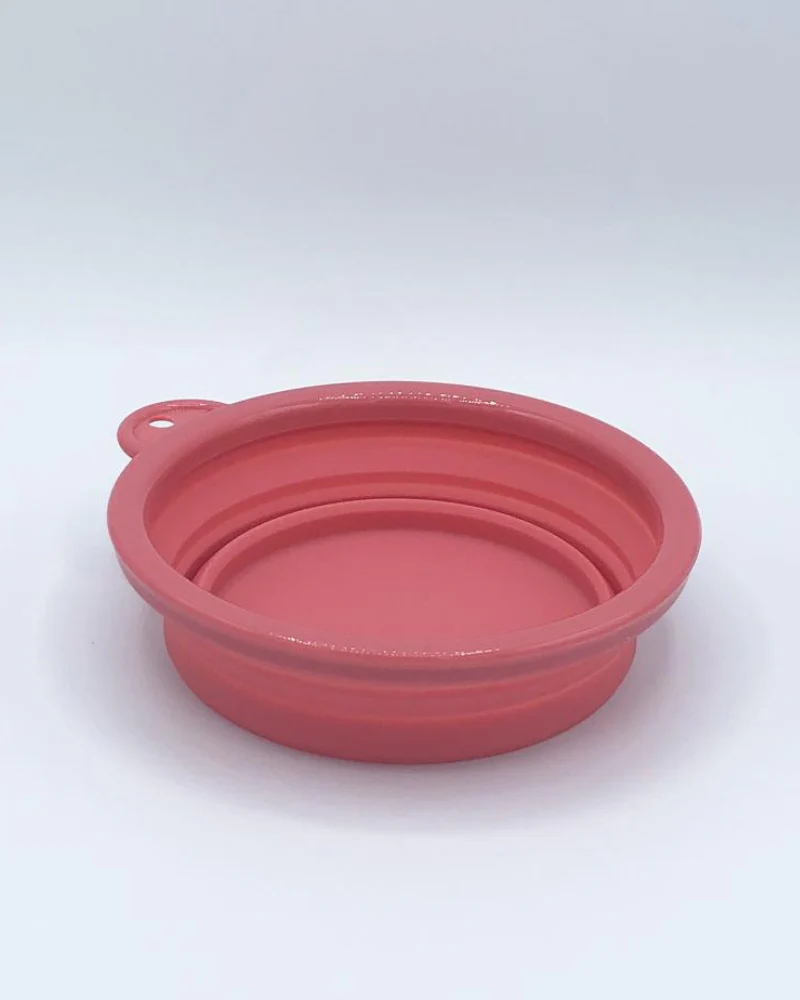 Single Travel Dog Bowl in Pink - Image 5