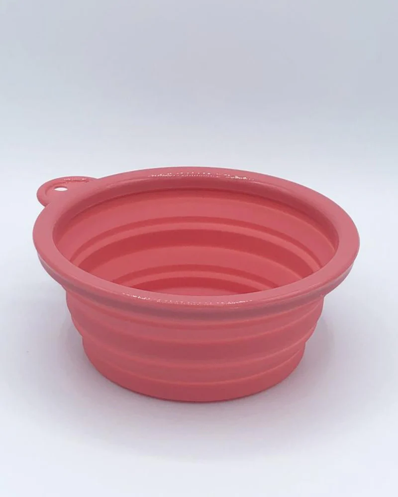 Single Travel Dog Bowl in Pink - Image 6
