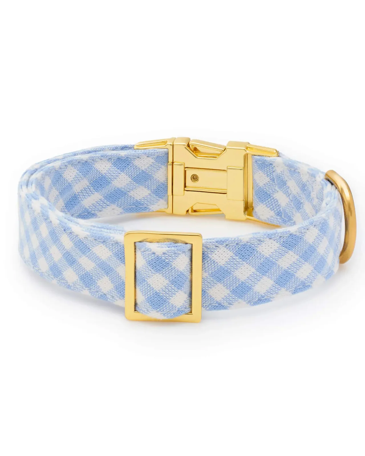 Sky Blue Gingham Spring Dog Collar (FINAL SALE) - Image 2