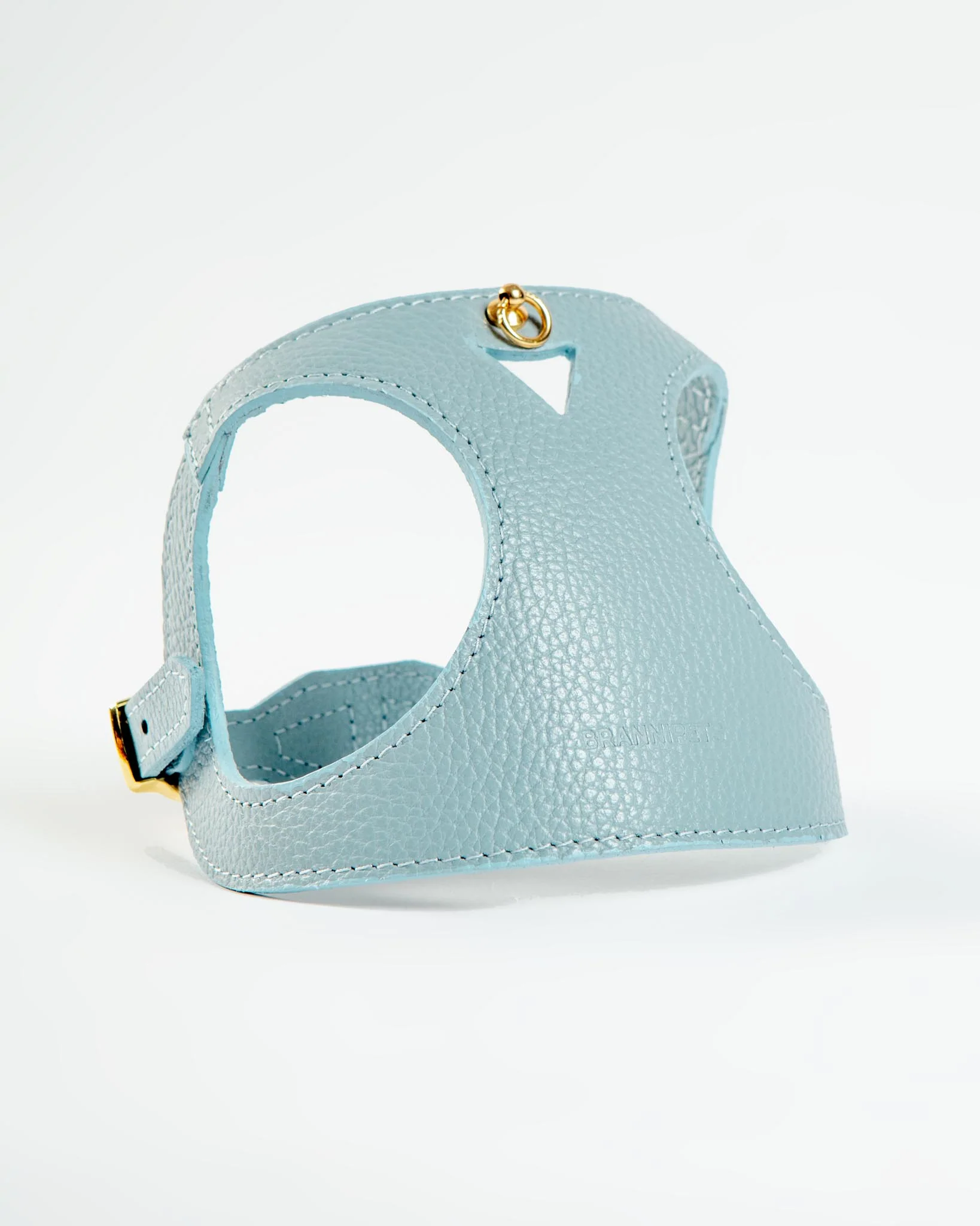 Juno Leather Dog Harness in Sky Blue (Made in Italy) (FINAL SALE) - Image 3
