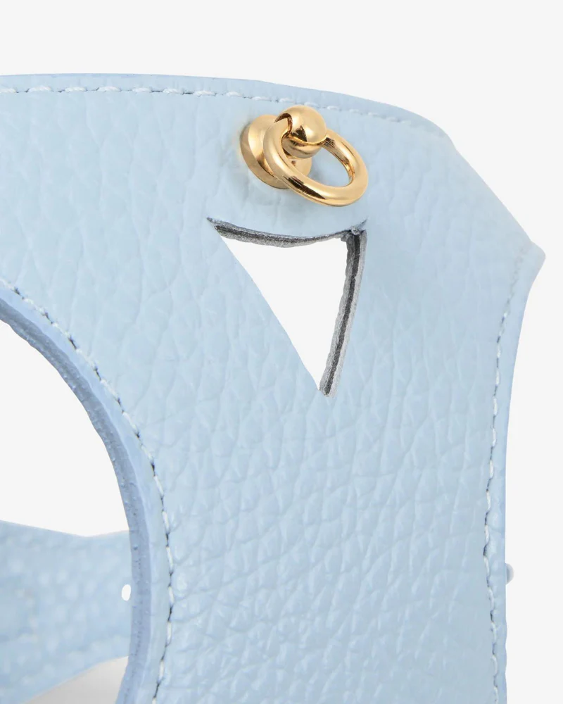 Juno Leather Dog Harness in Sky Blue (Made in Italy) (FINAL SALE) - Image 8