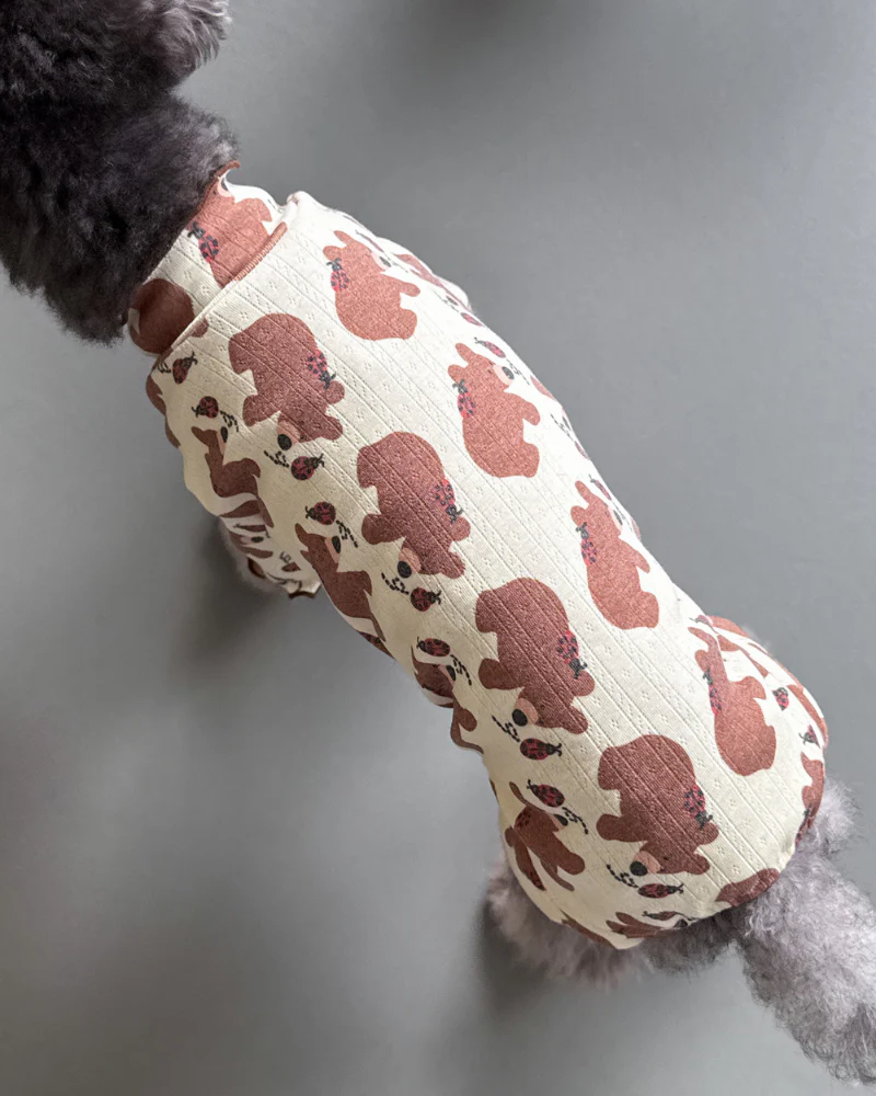 Bear & Ladybug Dog Onesie - Image 4