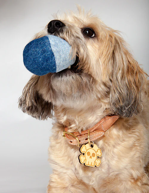 SMILING FROG PETS | Recycled Denim Ball Toys - Image 2