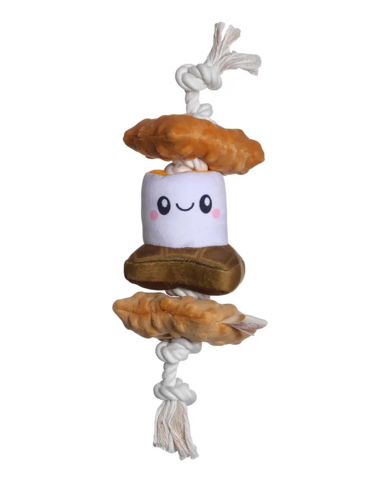 S'mores Squeaky Rope Tug Dog Toy - Image 3