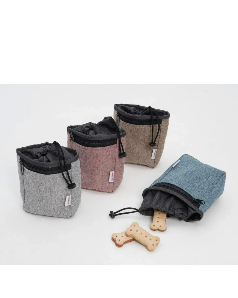 Drawstring Snack Bag in Grey or Tan<br>(FINAL SALE) - Image 2