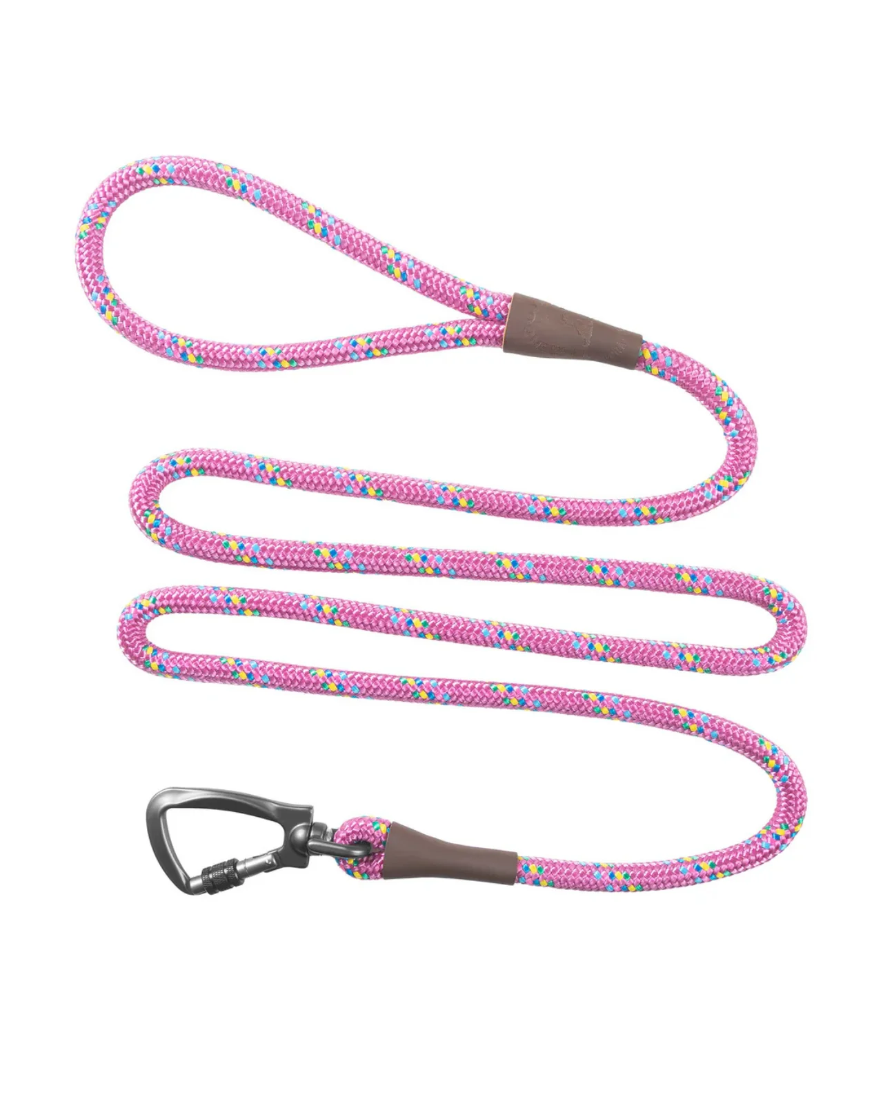 Carabiner Leash in Raspberry Confetti (Made in the USA) - Image 4
