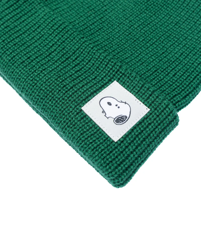 Snoopy Beanie in Forest Green - Image 4