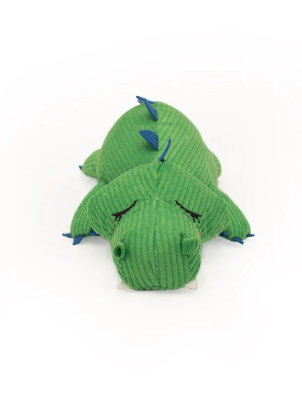 Snooziez Alligator Plush Dog Toys with Silent Shhhqueaker - Image 2