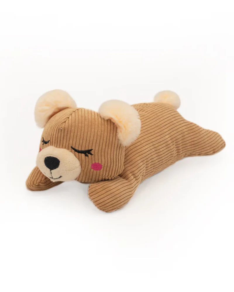 Snooziez Bear Plush Dog Toys with Silent Shhhqueaker - Image 3