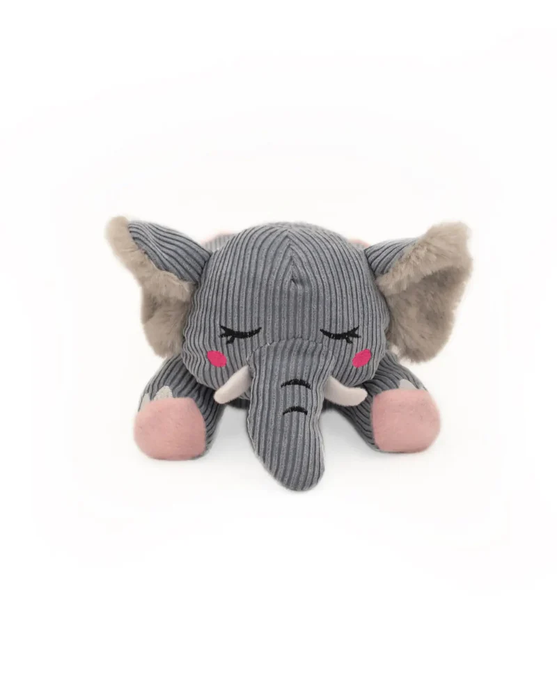 Snooziez Elephant Plush Dog Toys with Silent Shhhqueaker - Image 2