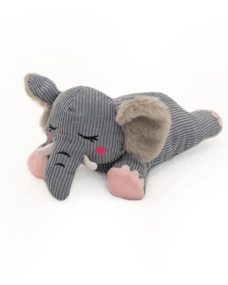 Snooziez Elephant Plush Dog Toys with Silent Shhhqueaker - Image 3