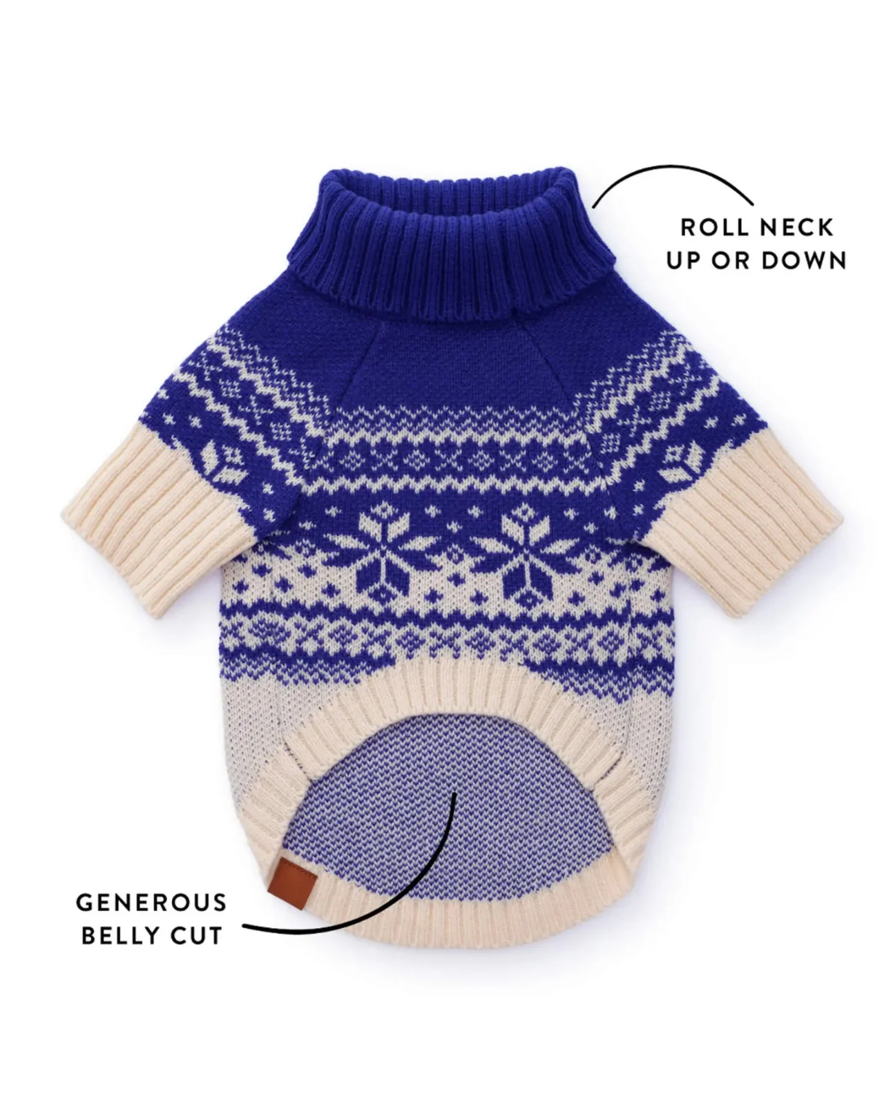 Snow Day Fair Isle Dog Sweater - Image 3