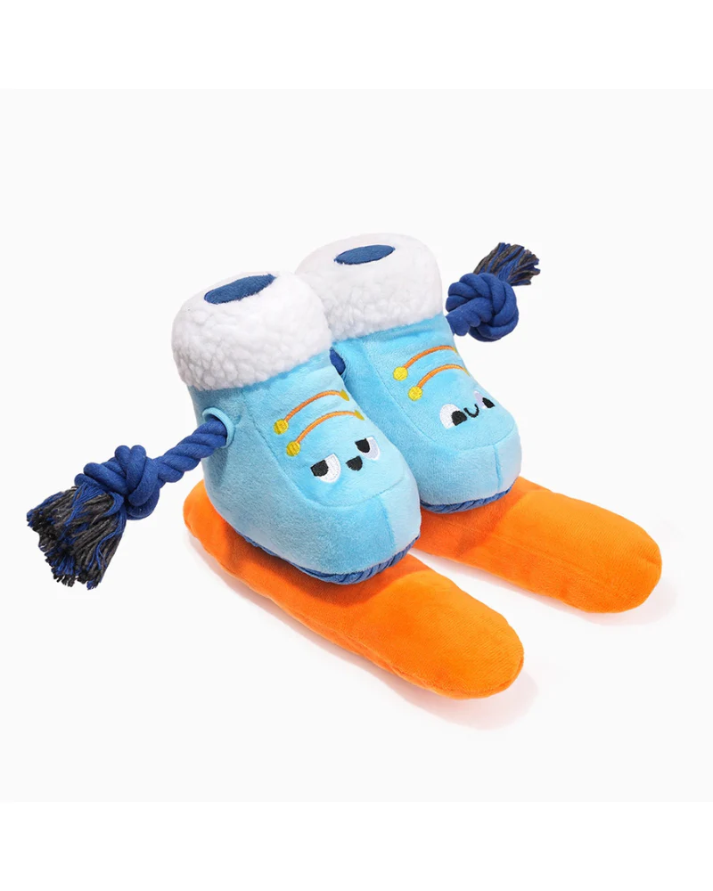 Snow Paws Skiing Boots Dog Rope Toys