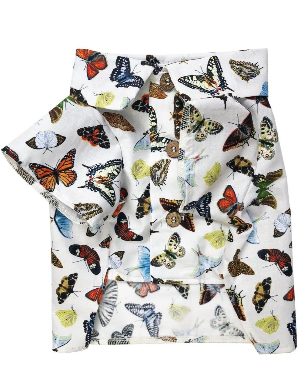 Social Butterfly Button-Down Dog Shirt (FINAL SALE)