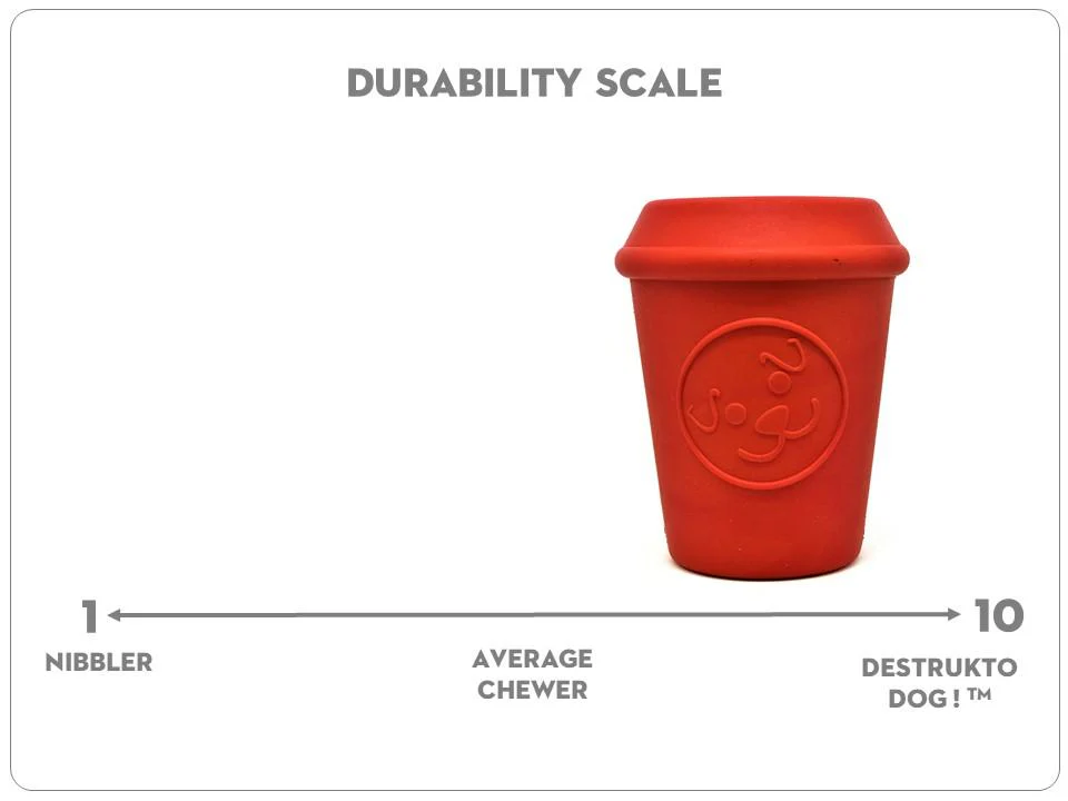 Durable Coffee Cup Toy in Red (Medium) - Image 4